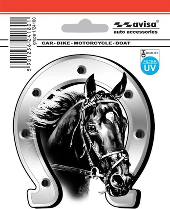 Avisa Lipdukas automobiliui – arklys pasagoje, 10x9,2 cm