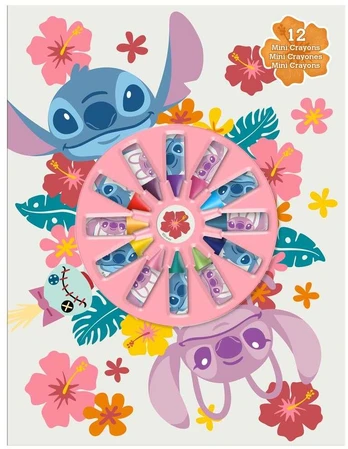 Kids Licensing Disney Stitch Notebook + 12 mini crayons