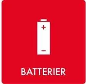 Multi Piktogram BATTERIER 12x12 cm,1 stk