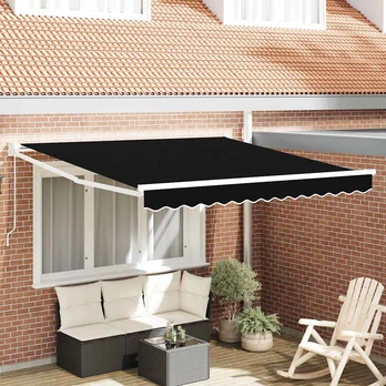 Ištraukiama markizė Juoda 350 x 250 cm audinys