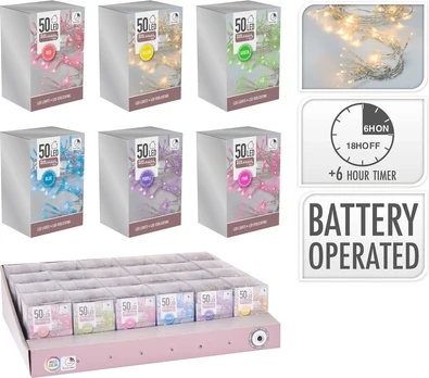 Micro light string. 5 m. assorted colors. 50 LED. AX9800860