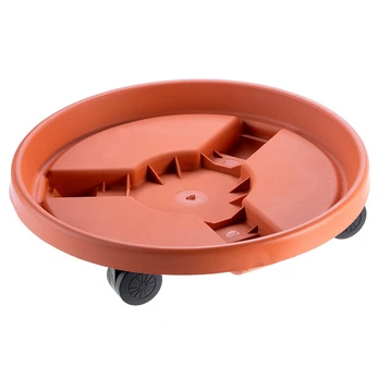 Gėlių vazonų stovas 30 cm apvalūs ratai