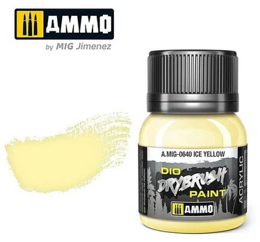 AMMO by MIG Jimenez AMMO MIG - Sendinimo priemonė DRYBRUSH Ice Geltona, 40ml, 0640