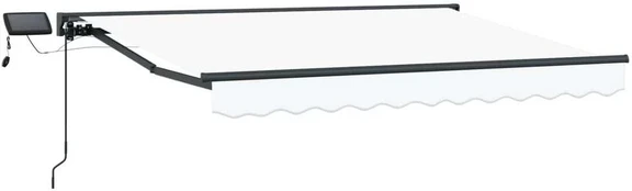 Rankinis markizės rėmas su LED Baltas 3,5 x 2,5 m