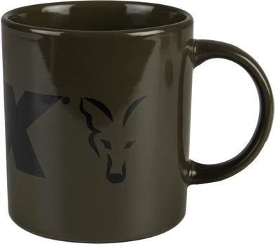 Puodelis Fox Green and Black Logo Ceramic Mug