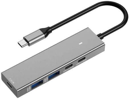 Spacetronik Adapteris HUB 5w1 USB-A i USB-C NA USB 3.2 SPU-M16