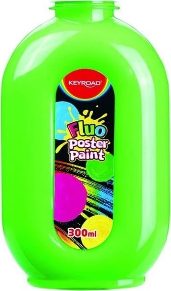 Plakatų dažai Keyroad Fluo 300ml, neoniniai žali