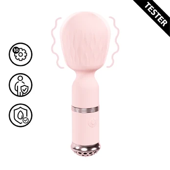 Loveline Velour Mini-Wand Rosa - Compact Rechargeable Silicone Massager Tester