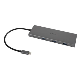 Adapteris DELTACO USB-C hub, 5 Gbps, 4x USB-A, plonas, juodas /  USBC-HUB202