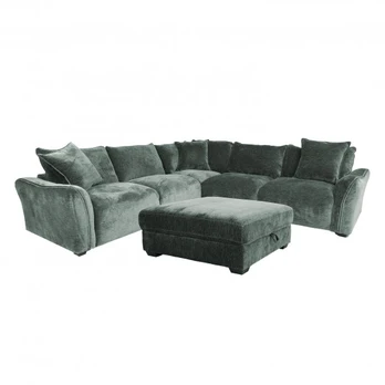 Kampinė sofa and ottoman DIVI mint žalia