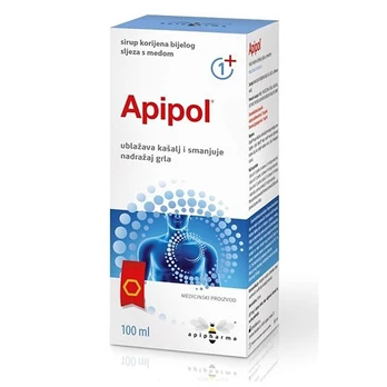 APIPOL svilarožių šaknų sirupas su medumi 100ml