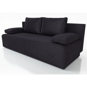 Sofa-lova Zoya, juoda pliušas
