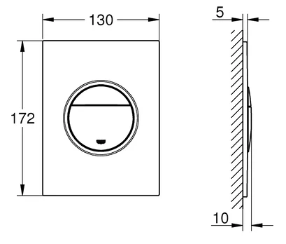 Grohe Nova Cosmopolitan S WC klavišas, chromuotas