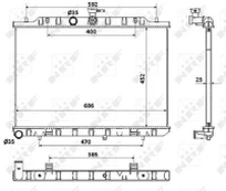 Variklio radiatorius NRF NRF 53911