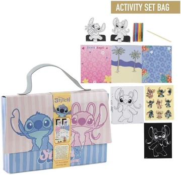 CERDÁ Disney Stitch Colouring bag set