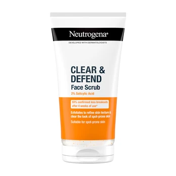 Neutrogena Clear & Defend Face Scrub 150ml Unisex Pilingas