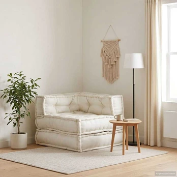 Modular Puffe Cream 70x70x54 audinys