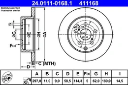 ATE 24.0111-0168.1 Brake Disc