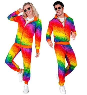 „PIXEL RAINBOW PARTY FASHION SPORTINIS KOSTIUMAS“ (striukė, kelnės)