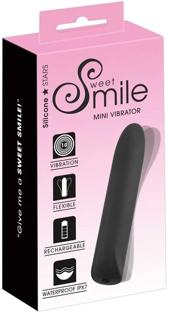 Sweet Smile Mini Vibrator blac Mini vibratorius