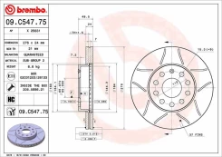 Stabdžių diskas BREMBO 09.C547.75 kaina