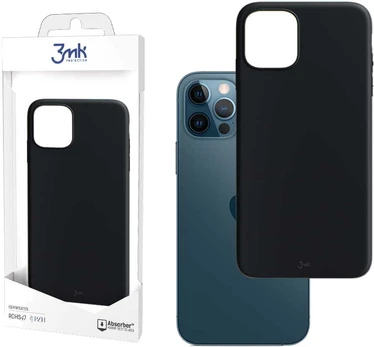 Telefono dėklas 3MK Matt Case for iPhone 12/12 Pro, Apple iPhone 12/Apple iPhone 12 Pro, juoda