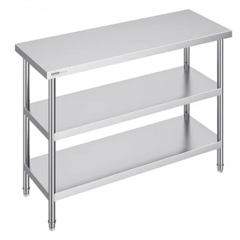Virtuvinis stalas Vevor SCGZT1220*455T, sidabrinis