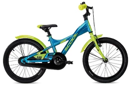 Dviratis S'COOL XXlite 18" 1-speed coaster-brake Aluminium blue-lime kaina