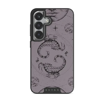Scorpio - Samsung Galaxy S25 Case, Elite Dark (Magnetic) / Silver / Purple