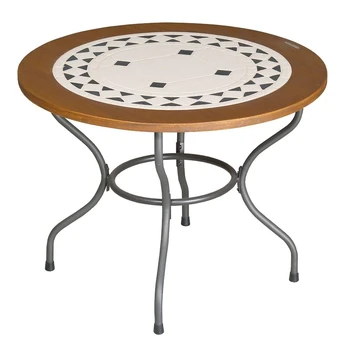 Lauko stalas Patio Como, rudas/antracito, 100 cm x 100 cm x 72 cm