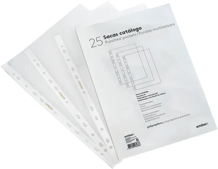 Pack 25 A5 PP Pockets Premium Ambar
