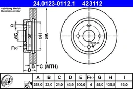 ATE 24.0123-0112.1 Brake Disc