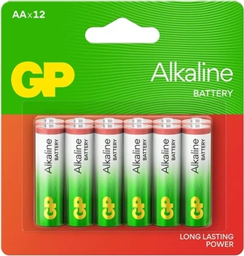 GP Elementai GP ALKALINE AA/LR06, 12 vnt.
