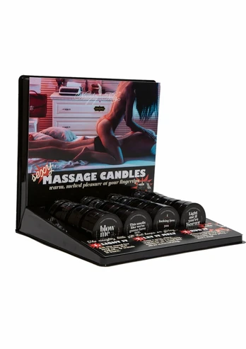 Kama Sutra Massage Candle Display 16 pcs Vanilla Scented Gift Set