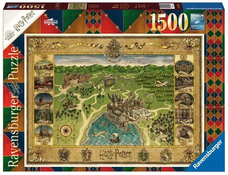 Ravensburger - Puzzle 1500 Harry Potter Hogwarts Map