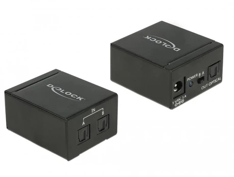 Delock Switch TOSLINK 2 in > 1 out HD