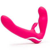 Happy Rabbit - Strapless Strap-On Rabbit Vibe Pink strap-on vibratoriai kaina