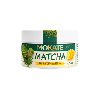 MOKATE Zaļās tējas pulveris Matcha ar mango garšu, 40g