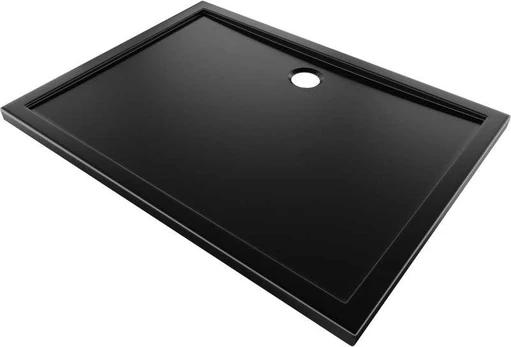 Dušo padėklas Mexen Flow Slim, stačiakampis, 80 x 90 cm, Juodas matt