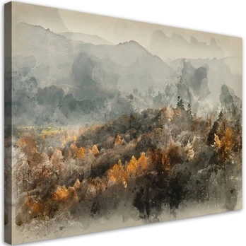 Reprodukcija Rudens miškas rūke