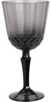 Pilkos stiklinės vyno taurė, 310 ml