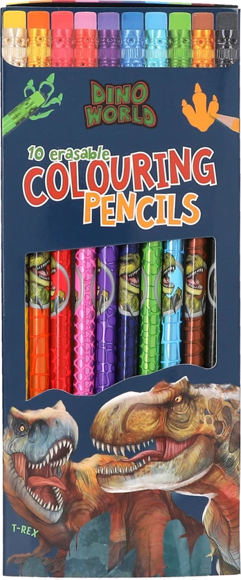 Dino World - Erasable Colouring Pencils - (0413530)