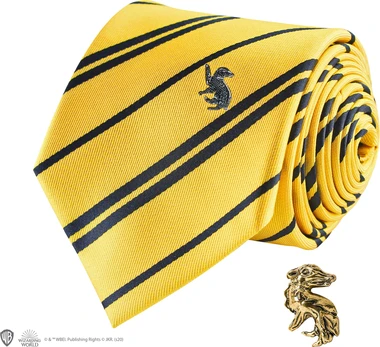 Harry Potter - Hufflepuff - Deluxe Tie with metal pin