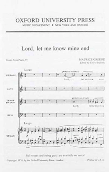Lord, let me know mine end