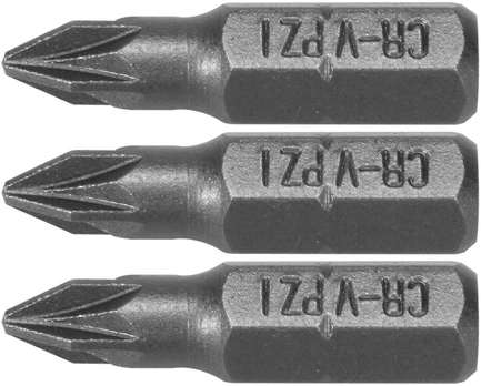 Sthor BITS 1/4''X25 MM PZ1 3 VNT