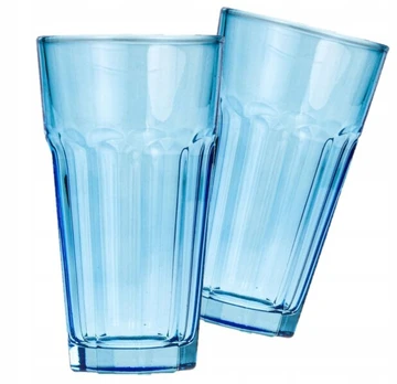 2 pastelinės stiklinės latte gėrimams, aukštos, 375 ml