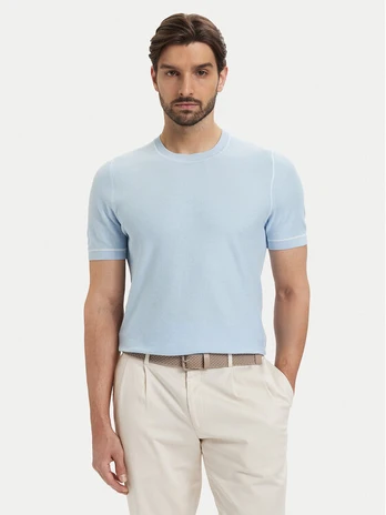 BOSS Megztinis H-Nalon 50560482 Mėlyna Regular Fit