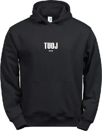 Džemperis su goptuvu ir užrašu "TUOJ..."