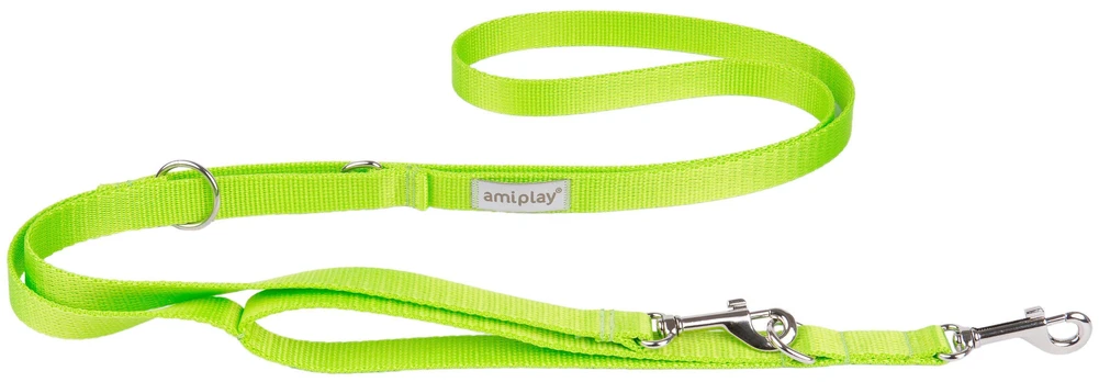 Pavadėlis Amiplay Samba, žalias, S, 1-2m x 1.5cm