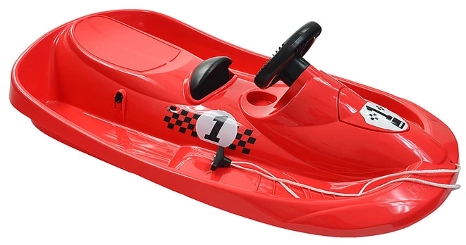 Rogės su vairu Hamax Sno Formel, raudona, 95 cm